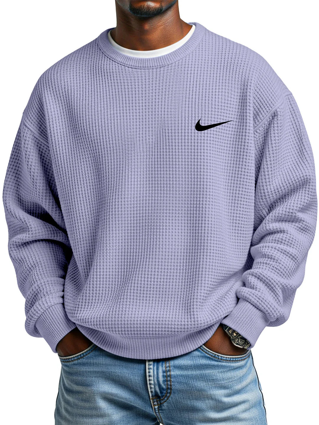 NK - Men's Fashionable Loose-Fitting Versatile Crew Neck Sweatshirt