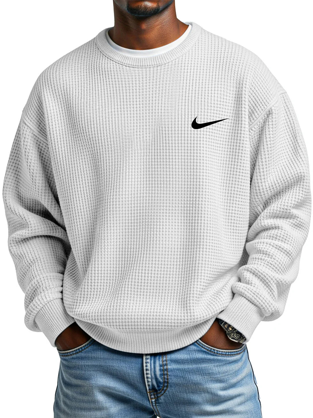 NK - Men's Fashionable Loose-Fitting Versatile Crew Neck Sweatshirt